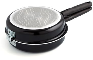 Sartén Doble para Tortilla 26 cm Menaje Martínez – Aluminio, Libre de PFOA, Mangos de Baquelita Remachados, Apta para Todo Tipo de Cocinas