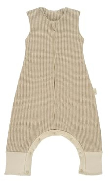 Alvi Sleep-Overall Light Special ideal für den Sommer, 0,5 TOG, Kurzarm, leicht, mit Reißverschluss Natur - Beige