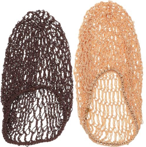 Haarnetzhaube 2 Stück Polyester Schlafmütze Haarschutz für Haare | Beige und Kaffee, Elastische Passform, Hält das Haar Ordentlich, für Menschen Geeignet