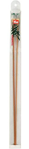 Prym 33 cm x 2.75 mm Single Pointed Knitting Pins, Bamboo