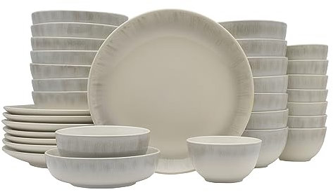 Mikasa Logan Grey 32 Piece Dinnerware Set, Service for 8