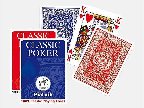 Piatnik 1360 - Carta da Poker Classiche in plastica, Confezione in cartoncino