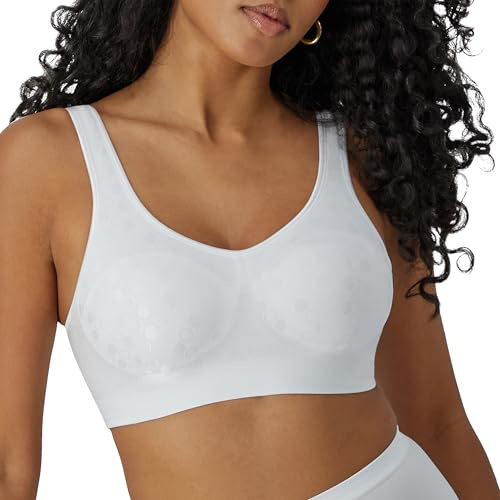 Bali womens Comfort Revolution Shaping Wirefree Df3488 bras, White Pattern Dot, Medium US