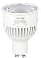 lighteu®, 1x 6W GU10 RGB + CCT LED Scheinwerfer Farbwechsel und CCT WW CW Temperatur einstellbar, gesteuert von MiLight WiFi ibox/Remote (nicht im Lieferumfang enthalten), Milight Miboxer FUT106