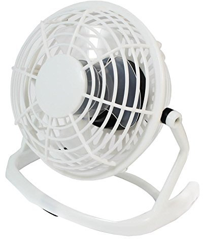 Gadget Giant - Mini Ventilador de Mesa USB basculante, Compacto, 360 Grados de Giro, Espacio de Mesa móvil para Oficina, Trabajo doméstico, Alimentado por Ordenador portátil, Color Negro