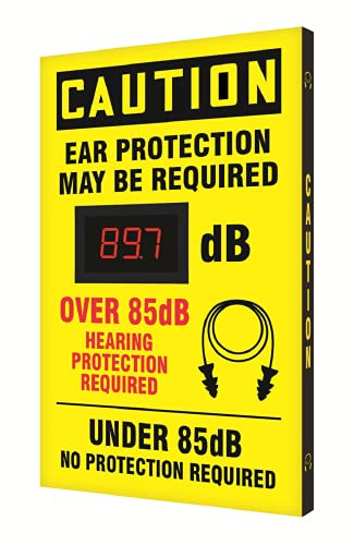 Accuform Decibel Meter Sign, 20 x 12 inch, SCS603