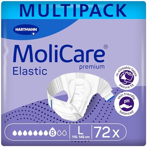 MoliCare premium Elastic 8 Tropfen Inkontinenzslips | Größe L | 3 x 24 St.