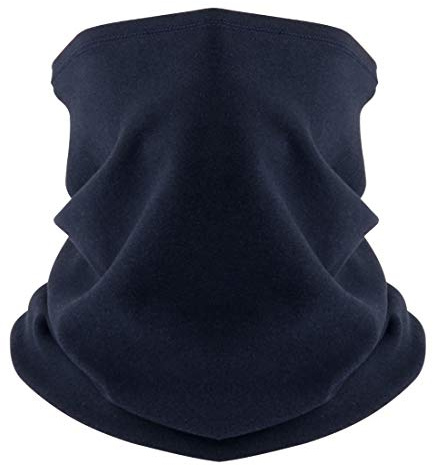 HEGCOIIE Halsvärmare snood för män och kvinnor, vinter hals damask fleece bandana ansiktsskydd mask vindtät hals halsduk halsband för utomhussport motorcykel skidåkning löpning cykling, marinblå, one