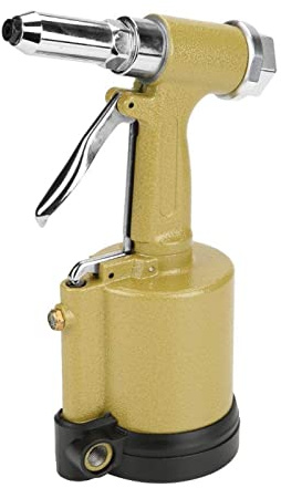 BWLZSP Juego de remachadora de pistola de remache ciega neumática industrial de aire, juego de 3,2-6,4mm, herramienta de remache neumática de pistola remachadora(Amarillo)