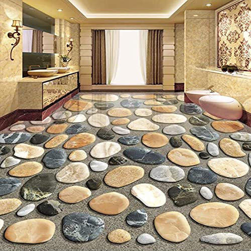 HGFHGD Papier peint photo 3D peinture au sol pavé mural salle de bain cuisine PVC auto-adhésif étanche 3D autocollant de sol décoration