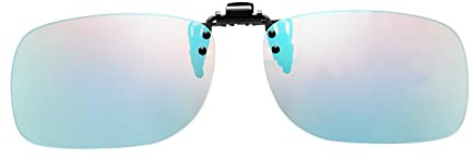 HODERDS Lentes Correctoras para Daltónicos Lentes Correctivos para Daltónicos Lentes con Clip para Rojo-Verde Mejorar La Resolución De Color(Size:13.6x4.1cm,Color:Negro)