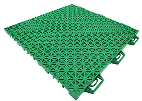 Sportboden 25CM Modularer Ineinandergreifender Bodenfliesen-Sportboden, Kindergarten Vergnügungspark Schule Spielplatz Turnhalle Farbspleißen Wasserdichter Boden (Color : Green, Size : 16PCS)