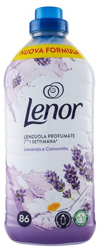Lenor Weichspülerkonzentrat, 86 Waschgänge, Lavendel und Kamille, langanhaltende Frische und Weichheit pflanzlichen Ursprungs, duftende Bettwäsche bis zu 1 Woche
