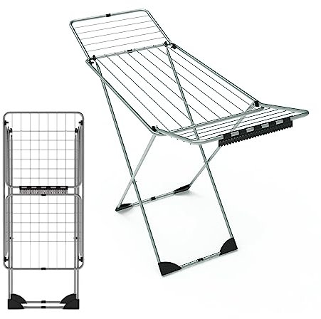 SG Traders Winged Clothes Drying Rack, Airer Indoor Outdoor Drying Rack Foldable Clothes Horse, Laundry Dryer Rack Dry Your Garments With Premium Cloth Stands, Perfect For Home Camping & Balcony Use