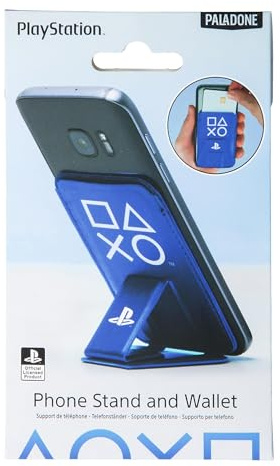 PlayStation Kartenhalter & Telefonständer - Offiziell lizenziert, selbstklebender Rücken - Telefon-Wallet-Zubehör für Gamer