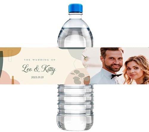 30pcs Kundenspezifische Hochzeit Flasche Etiketten, DIY Foto Text Hochzeit Aufkleber, Benutzerdefinierte Wasserflasche Etiketten Hochzeit, Wasserflasche Etiketten Hochzeit (2)