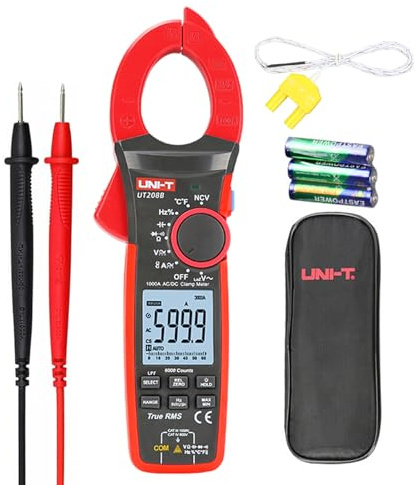 UNI-T UT208B Analog Strommesszange Multimeter AC DC 1000A 1000V Prüfer Fachmann Digital Amperemeter Zange Voltmeter Temperatur