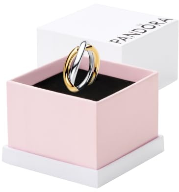 PANDORA Essence - Anelli intrecciati in argento sterling e placcati in oro 14k