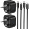 Samsung Fast Charger Plug and Cable 2Pack, USB C PD Charging Plug with Type C USBC Lead for Samsung Galaxy S24/S23/S22/S21/S20 fe/A16/A15/A14/A13/A12/A32/A33/A34/A35/A52/A53/A54/A55/A20E/A21S/A05S