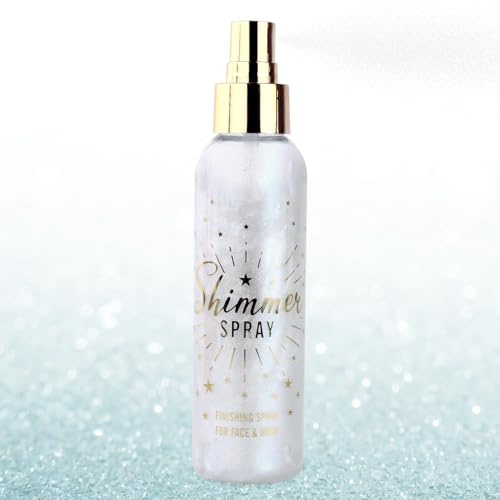VOLLUCK Glitzer Spray – 110 ML Glitter Spray für Haare, Gesicht, Körper & Kleidung – Einfach aufzutragen & auszuwaschen – Für Party, Festival, Karneval, Weihnachten (Weiß)