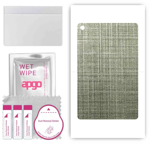 apgo skin sticker film foil vinilo lámina para la parte posterior del teléfono inteligente para Motorola Moto Tab G62 LTE Tejido de lino
