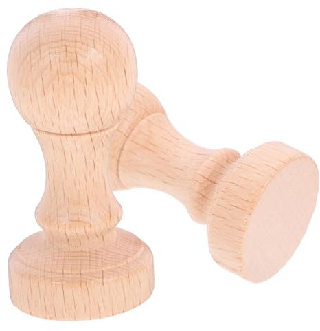 HONMEET 2stücke Holzstempel Diy Blank Stamper Carving Zubehör Scrapbook Siegel Tagebuch Planer Siegel Leere Kreative Glatte Holzschnitzsiegel Holzsiegel Diy-bastelwerkzeug