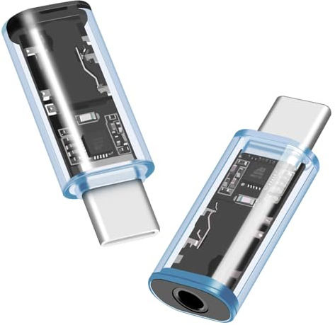 Seminer USB C a 3.5mm Audio Adaptador (2 Pack), USB Tipo C a Aux Auriculares Hembra Jack DAC-USB C Adaptador de Auriculares para iPhone Serie 15, iPad Pro, Galaxy