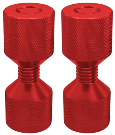 Fuhjythy Two Hole Pins Set 1-1/8Inch Aluminum 6061 2 Hole Flange Alignment Pin,Two Hole Pins Flange Aligner Red