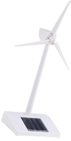 minkissy Turbina Eolica Da Tavolo Di Turbina Eolica in Abs Di Colore Chiaro Alimentata a Solare Per Istruzione o Divertimento