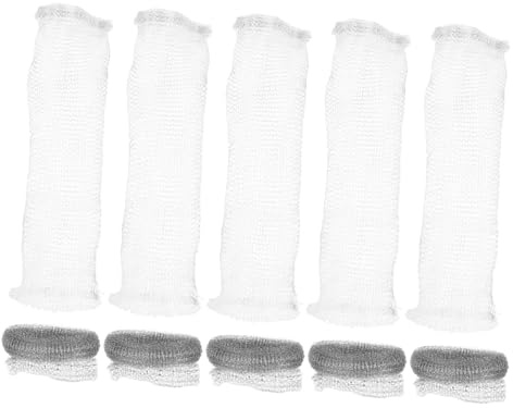 Trappole per Pelucchi Lavatrice 10 Pezzi in Acciaio Inox Argento | Tubi della Macchina, Installazione Rapida, Resistenza All’usura, Accessori Inclusi