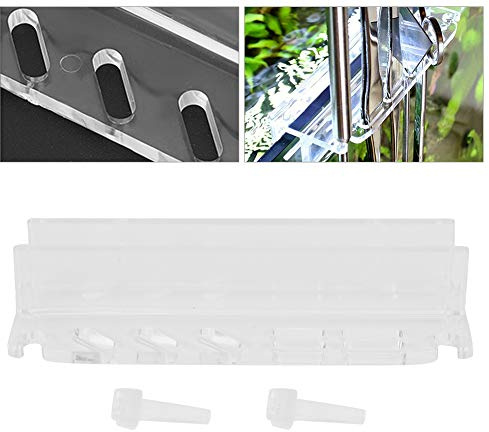 Jonlaki Acrylic Fish Cleaner Tools Bracket Holder for Aquarium Scissors, Tweezers, Scrapers