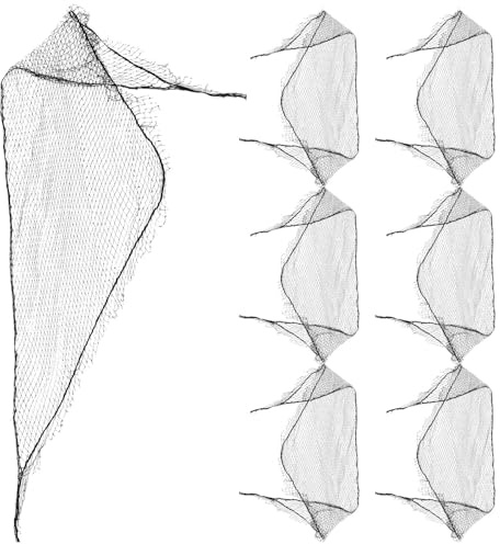 Amosfun 7 Piezas Red de Malla Triangular para Cabello Rizado, Reutilizable y Elástica, Compatible Rizadores, Cubierta Invisible para Moños, Kit para Salón y Uso Doméstico