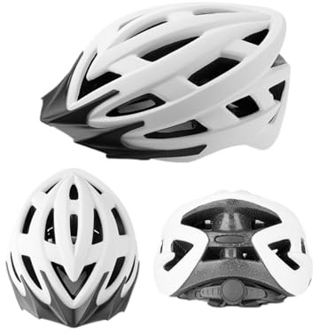 Ridskyddshatt - Justerbar 54-62cm PC Shell Foam Hjälm | 21 ventilationshål för värmeavledning med buffertlager | Elcykelhjälm - Balans Mountain Road Bike Cykelsäkerhet
