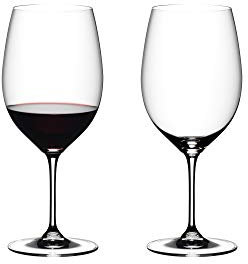 RIEDEL 6416/0 - Set di 2 calici da vino rosso, in cristallo, per Vinum Cabernet Sauvignon/Merlot