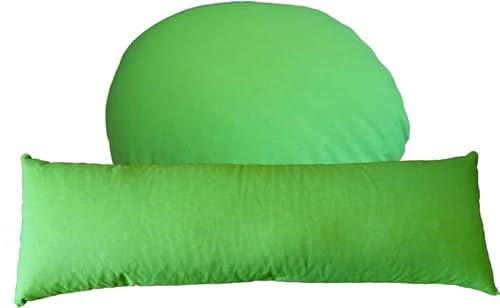 NaturGut Yoga Set - Bolster und Meditationskissen mit Dinkelspelz