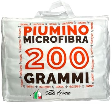 Tata Home SPRING Piumino PIAZZA MEZZA Primaverile Autunnale Mezza Stagione in Morbida Microfibra Anallergica peso 200 gr/mq Misura cm 200x200