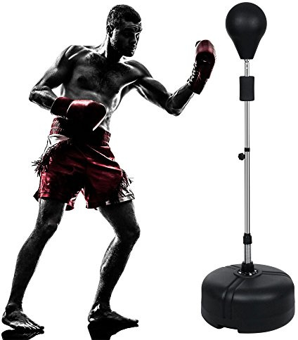 Ncient Punchingball mit Ständer Verstellbar Höhe 144-156cm Standbox-Trainer Punching Stand Standboxball