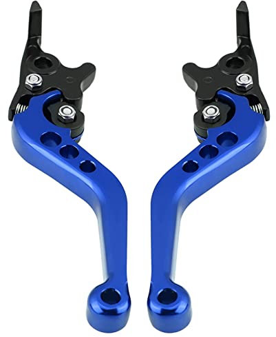 Fydun 1 paio di leve del freno a doppio disco universale modifica di moto scooter in alluminio CNC leva freno e frizione moto per veicoli meno di 150 (blu)