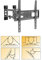 Support mural multifonctionnel, pivotant et inclinable pour TV - Montage d'angle - Montage mural décalé - Montage en niche - VESA jusqu'à max. 400 x 400 pour 26-55 extensible jusqu'à 47 cm