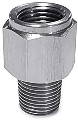 Auto 1/8NPT Außengewinde auf M10 x 1,0 Innengewinde Edelstahl Öldruck Instrument Adapter Anschluss für Kraftstoff Öl Drucksensor Schalter Sender Einheit Messgerät Kit Automobilleitung Sockel