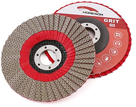 HOMESOM 5 Zoll 1pc 60 Grit Schleifscheiben Flap Sanding Schleifscheibe für Winkelschleifer Diamond Sanding Pad