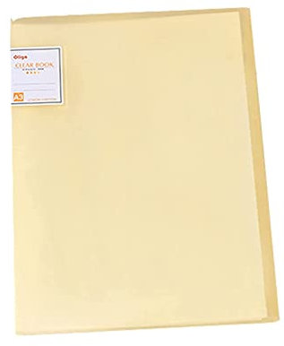 Diamond Painting Aufbewahrungsbuch, Sichtbuch A3 Präsentationsmappe, Sichtbuch PP A3 für 30 Blatt, Aktendeckel Klarsichthülle, Präsentationsmappe Für Gemäldepräsentation (Gelb)