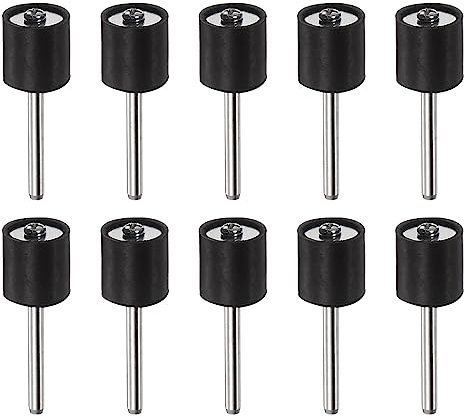 QUARKZMAN 10pcs 1/2 pouce Ponçage Tambour Caoutchouc Mandrins 1/8 pouce Tige Ponçage Manchon Support pour Tambour Ponceuse Rotatif Meuleuse