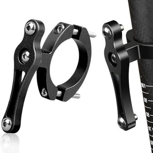 MenYiYDS 1 PCS BOTTLE CAGE ADAPTER, ALUMINIUM UNIVERSAL BIKE BOTTLE CAGE CUP HOLDER ADJUSTABLE HANDLEBAR BOTTLE CAGE REPLACEMENT BOTTLE CAGE, SEAT POST HANDLEBAR MOUNT (BLACK)