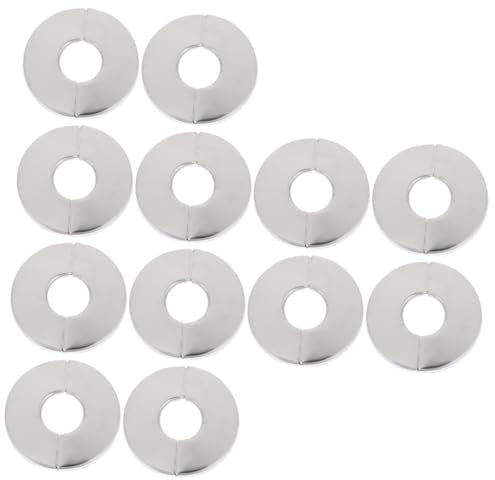 HOMSFOU 3 Sätze Elegante Edelstahl-abdeckplatten Ersatzabdeckung Für Wandlöcher Dekorative Abdeckung Für Heizungswasser-gasheizkörper 4 Stück * 3