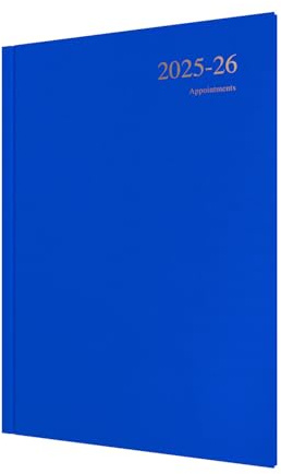 Collins 'Essentials' 12 Month Mid/Academic Year Planner, July 2025-July 2026 - ESSA43M.60-2526- Week-to-View Appointments Diary, A4 Hard Cover, Blue