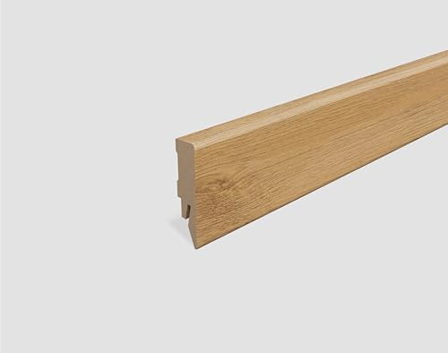 EGGER Sockelleiste Eiche braun L633 | neues kubisches Profil | passend zu Fußboden Nord Eiche natur