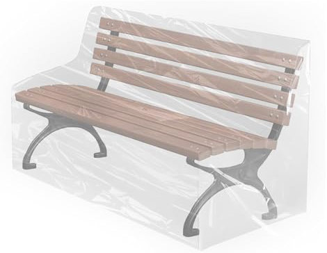 Schutzhülle für Gartenbank 160x80x75 cm transparent Regenschutz Wetterfest