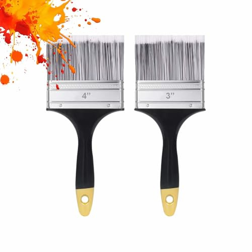 2Pack Shed & Fence Paint Brush Set Paint Brushes 3 Inches 4 Inches (1 Pack)