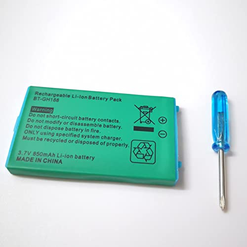 Generic Gameboy Advance SP Case, for Battery Pack Replacement 850mAh Lithium Ion Battery with Gameboy SP Charger Advance Accessories for Game Consoles 3.7V